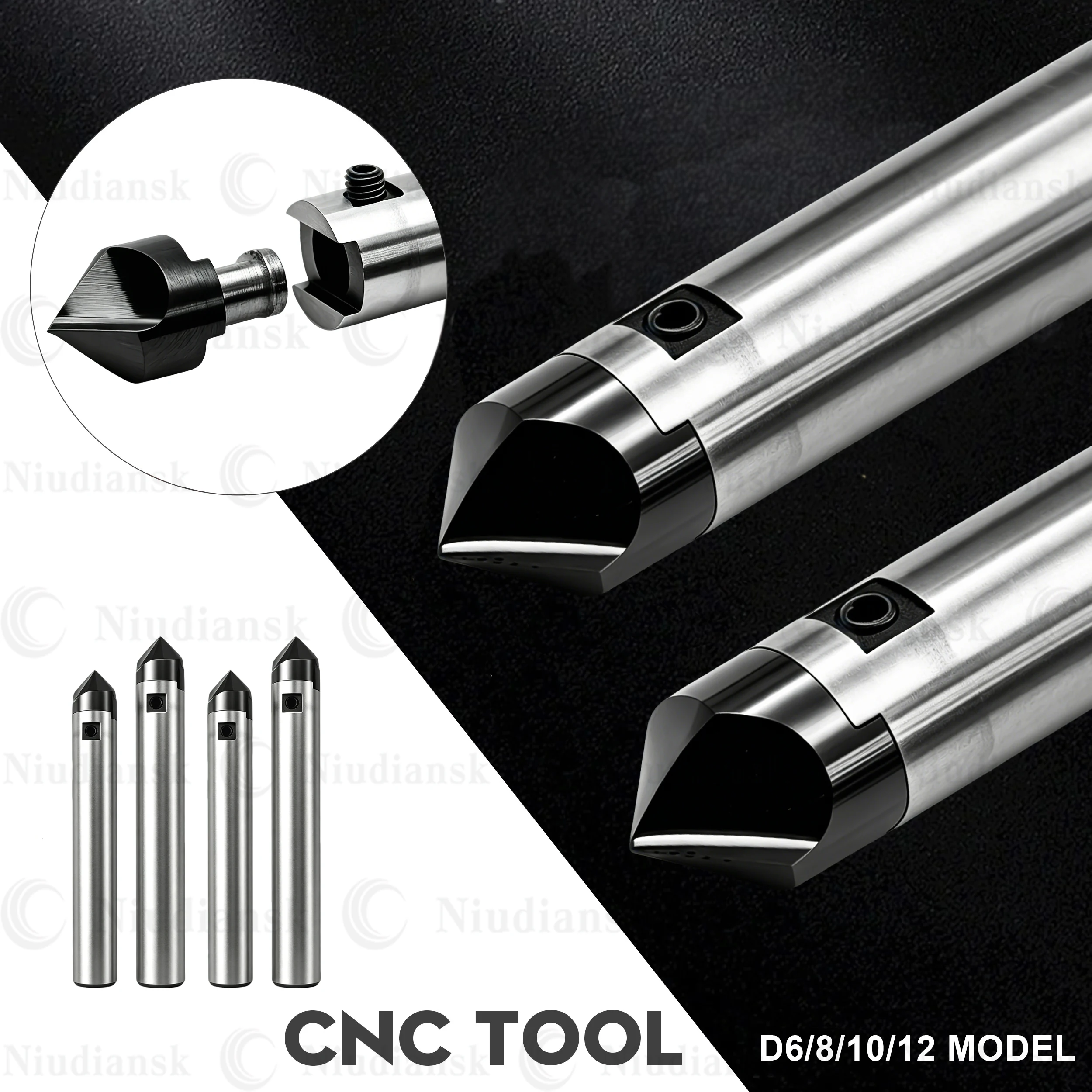 Numerical Control Lathe Centering Chamfering Integrated 90 Degrees Disposable Chamfering Knife Tool D6x90 D10x90 D6x54 D10x72.5