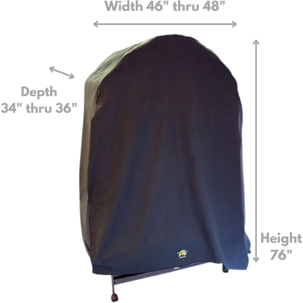 CozzzyCovers موديل 4836 DT غطاء قفص عالمي 76 بوصة L بولي-قطن أسود لأقفاص الطيور على شكل قبة 46 بوصة - 48 بوصة عرض × 34 بوصة - 36 بوصة D لـ Oversi