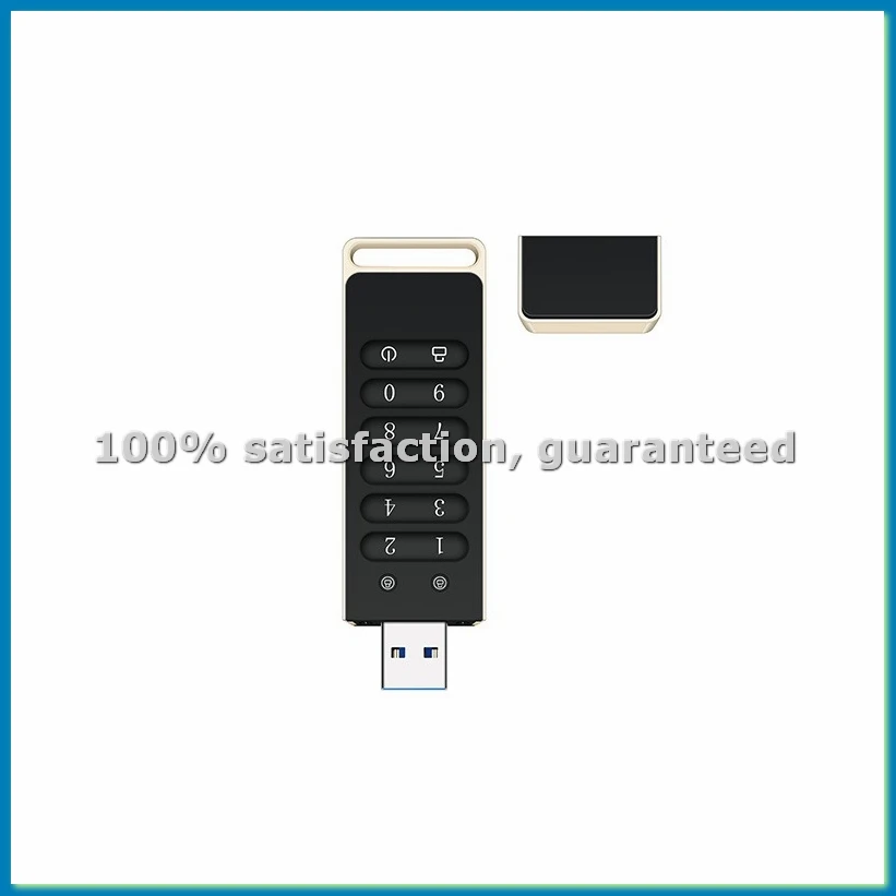 

Безопасный USB-накопитель, флэш-накопитель USB с шифрованием 32 ГБ, аппаратная память с паролем и клавиатурой, флэш-диск USB 3.0, черный-VVNB