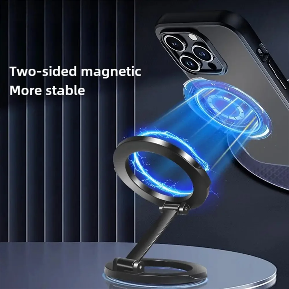 FANGTUOSI 2025, faltbarer magnetischer Handyhalter für Magsafe Gym, Laufband, universeller klappbarer Autohalter, magnetischer Smartphone-Ständer