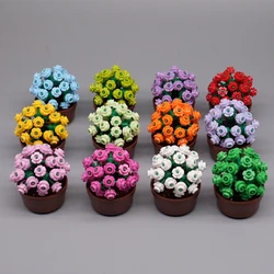 Flower Building Blocks Toys Potted Plant Compatible Classic Brick Assembly Toys Collection Gift Souvenir