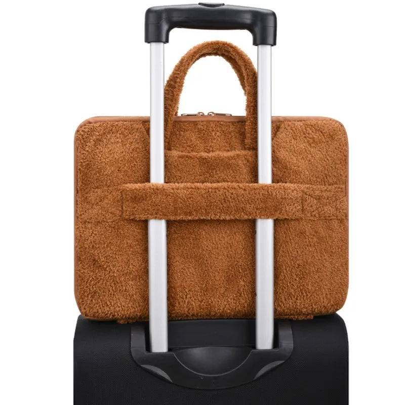 Ins لطيف الكلب حقيبة لابتوب النساء 13 13.3 14 15 16 بوصة ماك بوك اير مكتب دفتر كم حقيبة يد السفر ملحقات الكمبيوتر