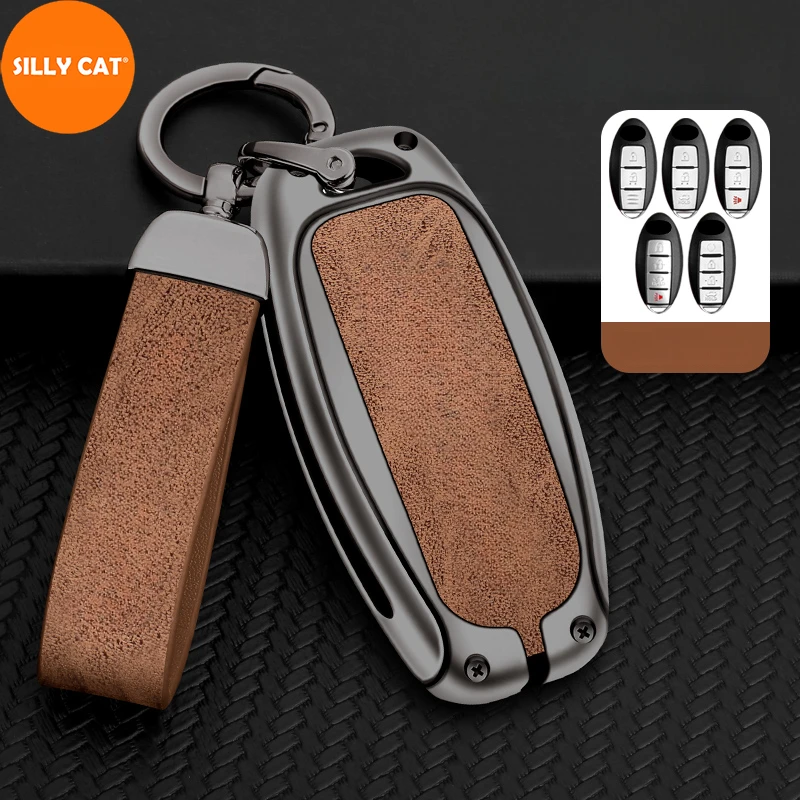 

Metal Car Key Fob Case Cover Shell Protect Suitable For INFINITI QX50 Q50 Q70 Q60 QX60 FX35 Key Case Cover