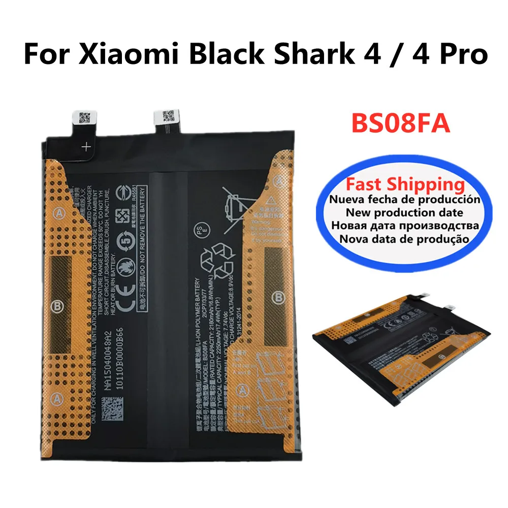 7.74V BS08FA Battery BS08FA For Xiaomi Black Shark 4 4Pro 4 Pro PRS-A0 KSR-A0 Mobile Phone