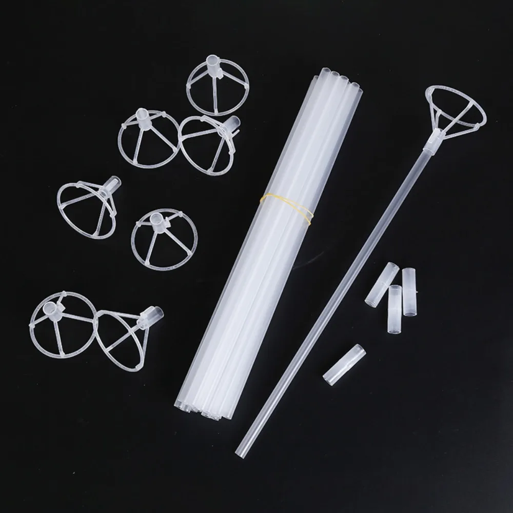 20pcs 27.56'' Clear Bobo Balloon Stick Holders with Cup Tops - Perfect for DIY Arch Kits, Party & Event Decorations view 4