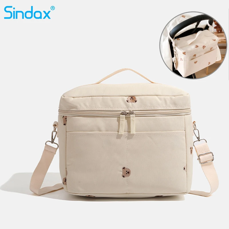 

Outdoor Mommy Shoulder Diaper Bags Baby Cart Hanging Bag Waterproof Baby Bottle Insulation Mommy Bag Babies Trolley Accessories