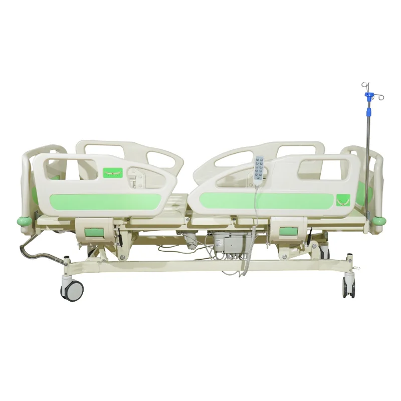 YYHC Hot Sale Hospital Furniture 5 Function Electric Lifting Medical Profiling ICU Beds with ABS Side Rail