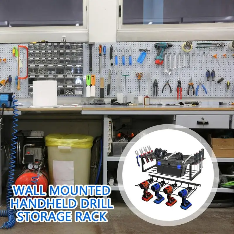 

Power Tool Wall Organizer Power Tool Storage Drill Hanger For Wall Heavy Duty Utility Tool Organization For Garage Hardware