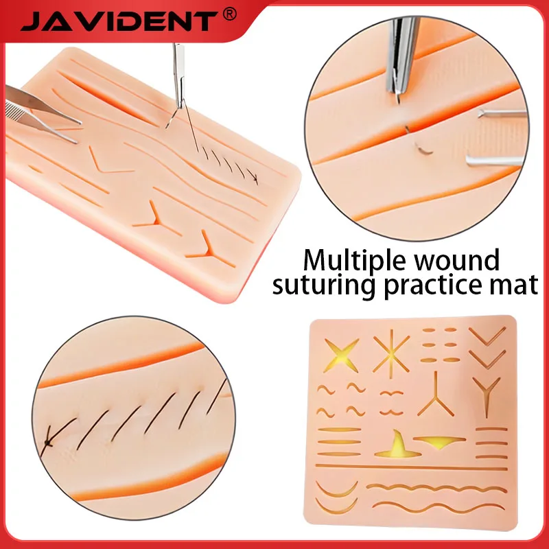 1Pcs Medical Students Practice Surgical Suturing on Simulation Models of Skin Wounds Silicone Laparoscopic Acupuncture Module