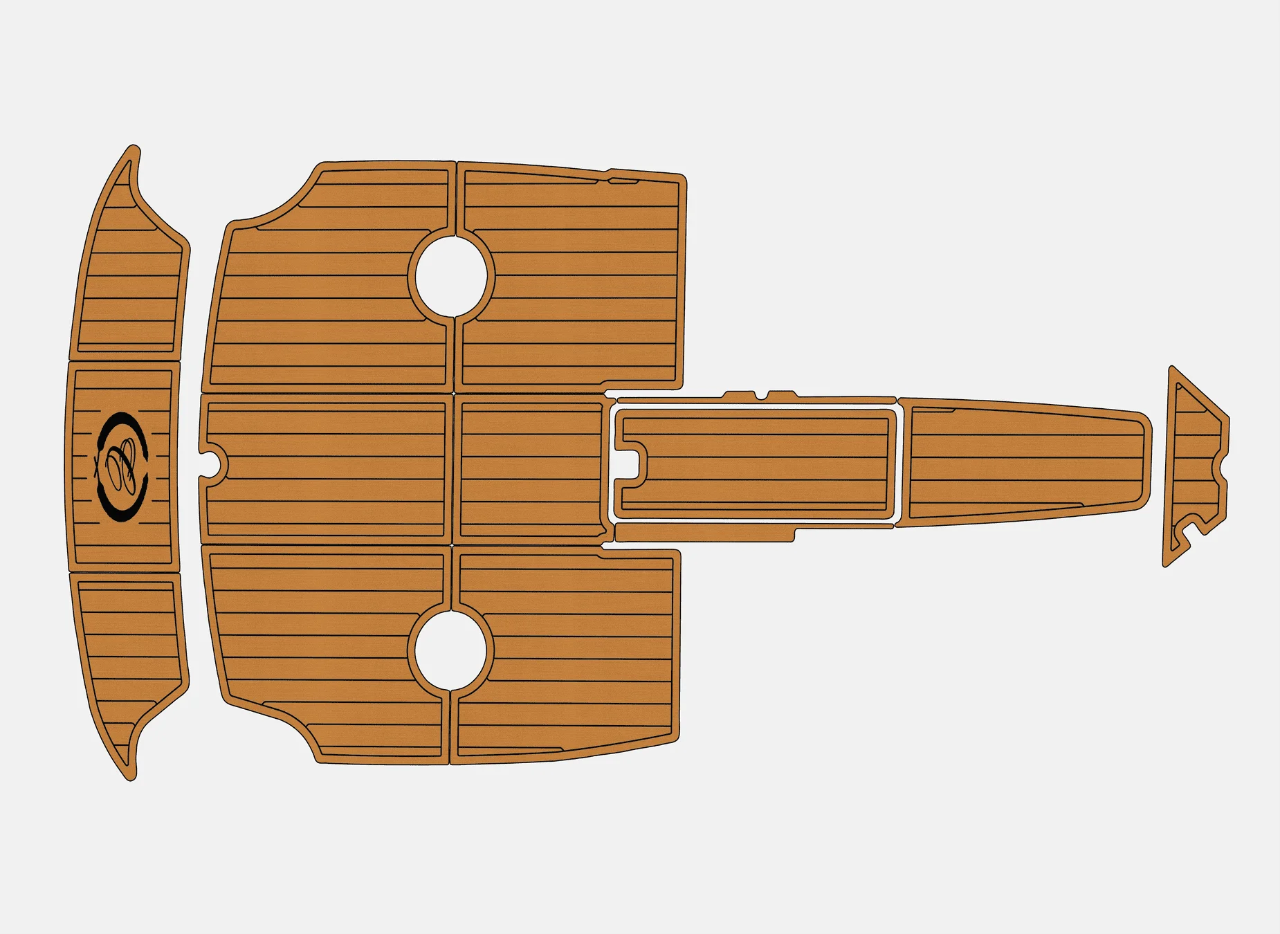 

1997-1999 Cobalt 233 BR 1/4 дюйма, 6 мм, пена EVA, нескользящий морской коврик из тикового дерева, настил из ПВХ, оздоровительный ковер, морской пол