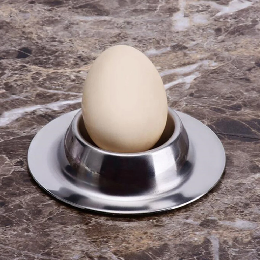 

2pcs Stainless Steel Egg Holder Boiled Egg Stand Kitchen Dining Table Decor For Breakfast Brunch Holiday Decoration Use