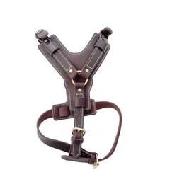 Custom Handmade Leather Dog Harness with Handle Heavy Duty Walking Training Cat Pet Vest Soft Medium Large Dogs Harness
