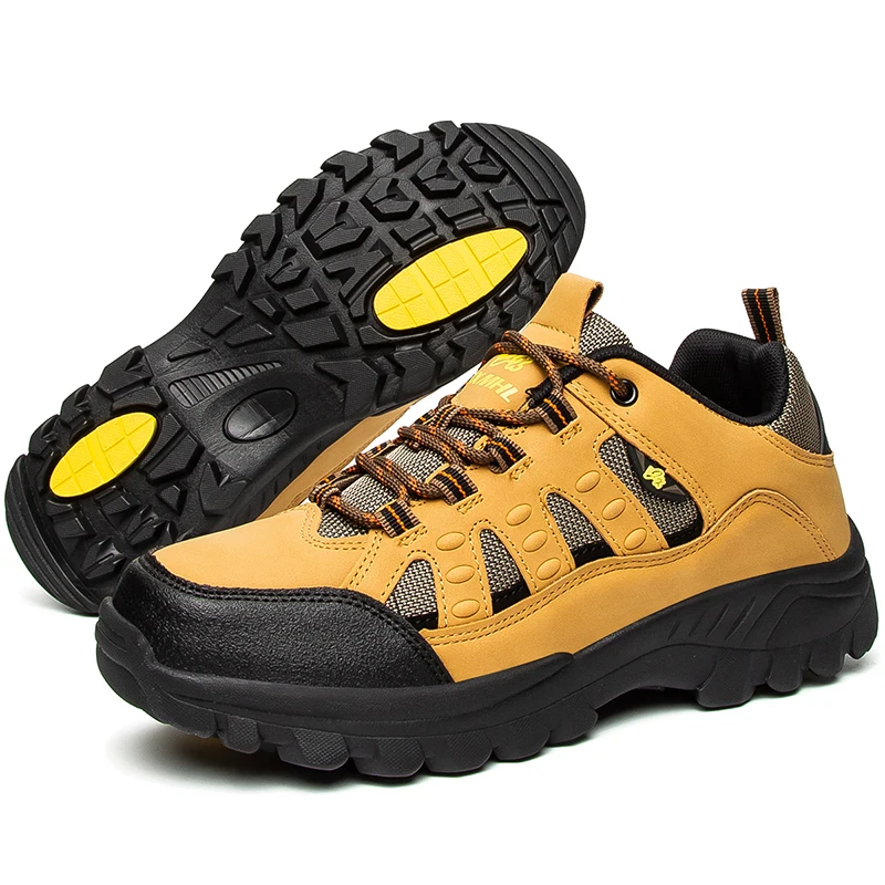 Fashion Waterproof Hiking Shoes Men's Climbing Shoes Anti-collision Fashion Outdoor Casual Lace-up Sneakers