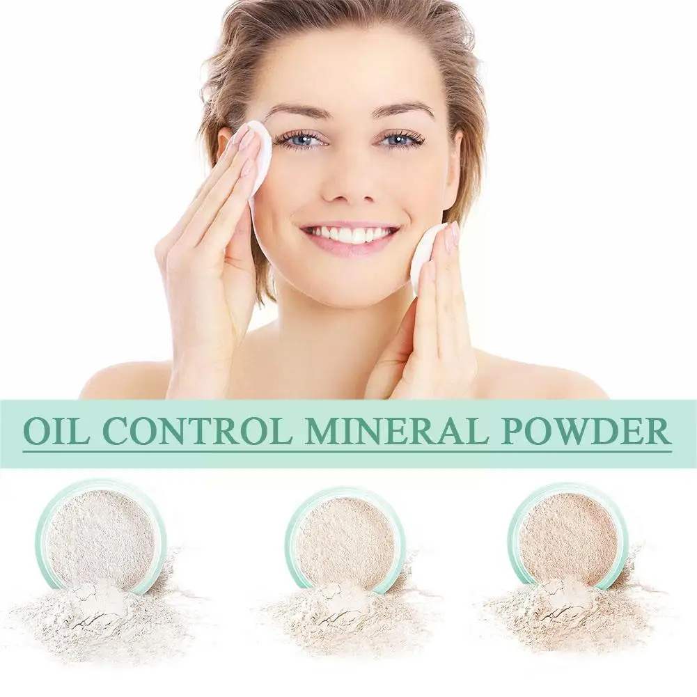 Brighten Skin Mint Mineral Powder Matte Soft Oil Control Powder Makeup Loose Powder Makeup Setting Waterproof Face Finish P3N0