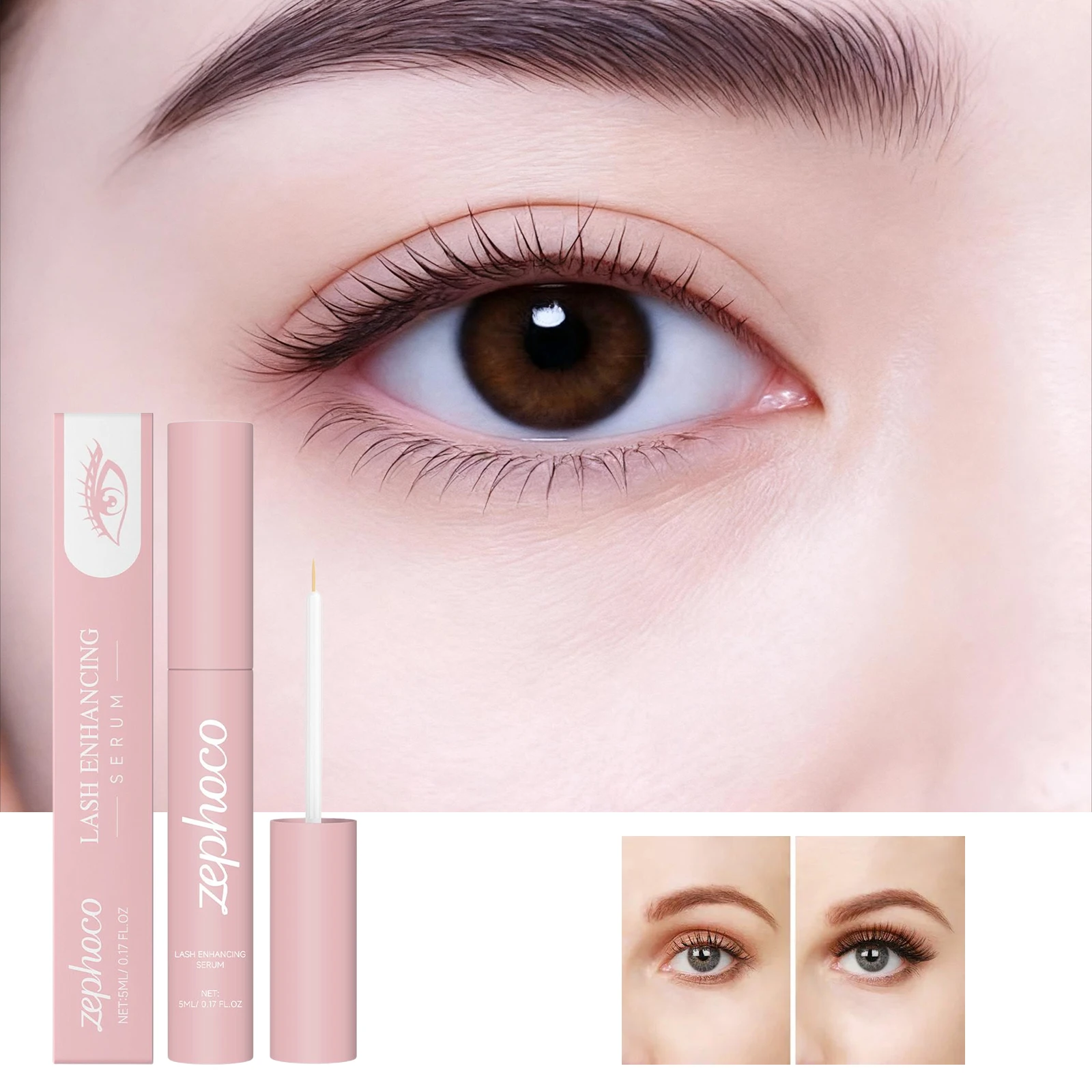 Siero per l'aumento delle ciglia Allunga Addensare Ciglia Riparazione Rafforzare Curling Cura degli occhi Ascensore Essenza per la crescita delle ciglia Prodotti per gli occhi