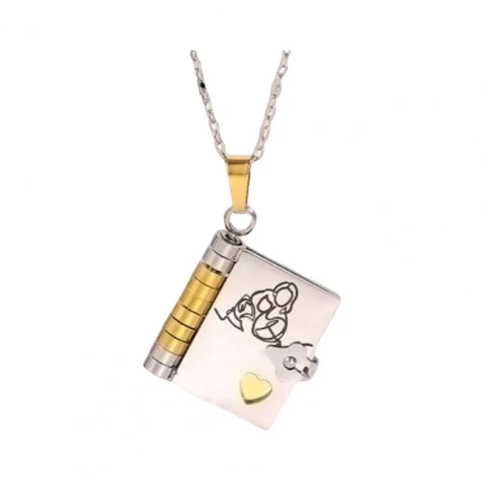 قلادة ساحرة للكتب لحفيدة كتاب قلادة قابلة للفتح مع 6 صفحات قلادة هدية من الجدة للحفيدة #5