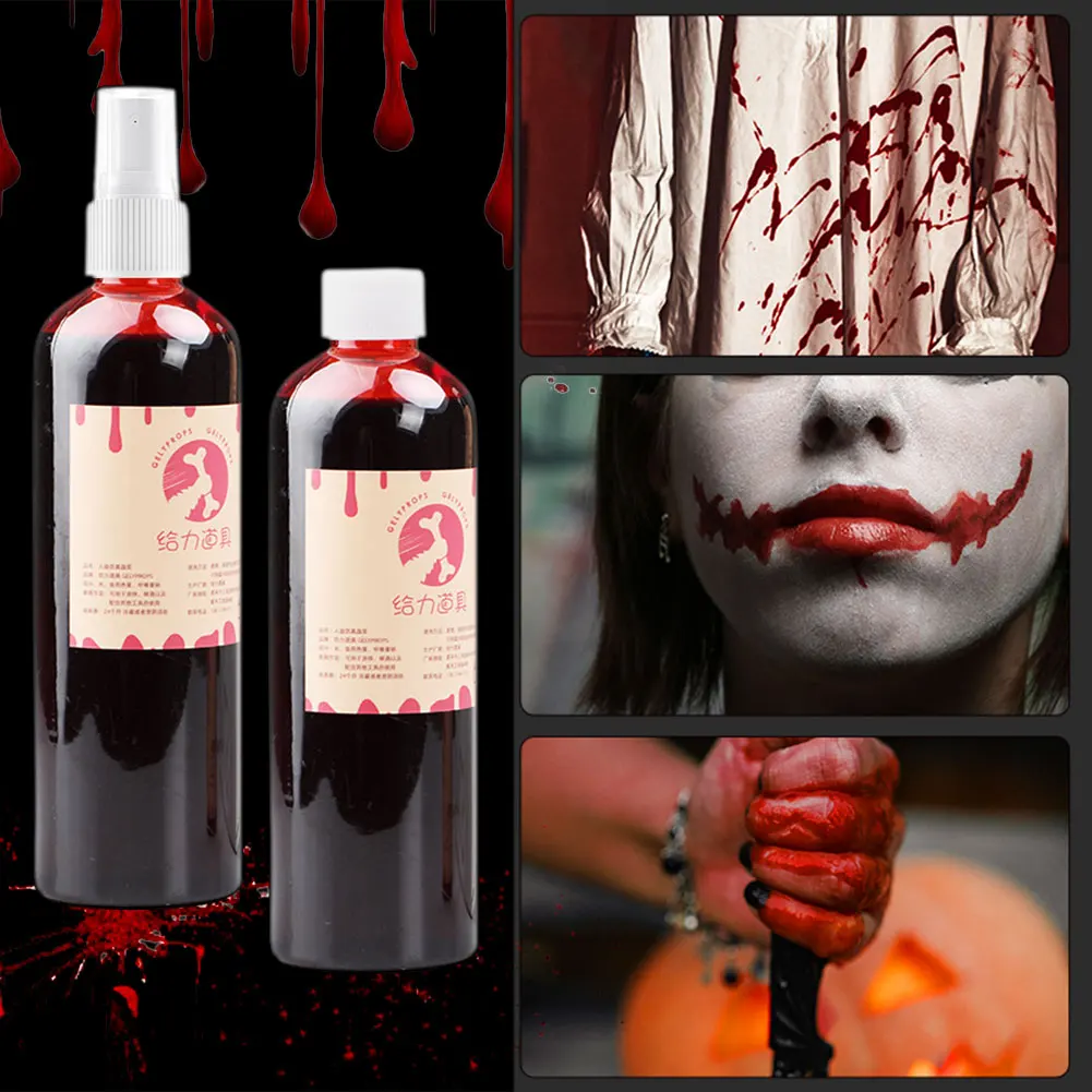 30-150ml Fake Blood Prop Halloween Decoration Horror Cosplay Cosmetics Artificial Plasma Party Supplies Pranks Diy Toy Supplies