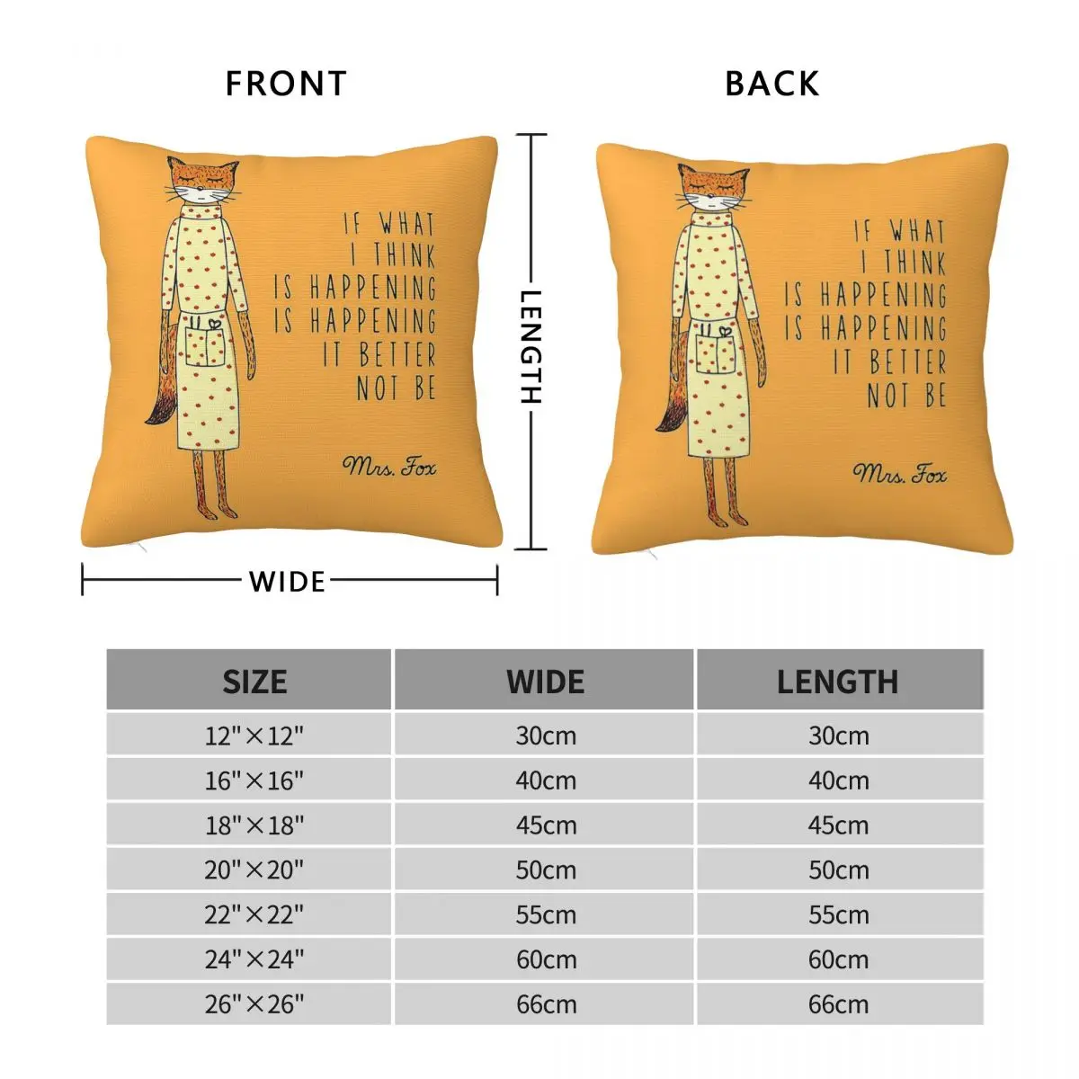 Wes Anderson Fantastic Mr. Fox Square Pillowcase Polyester Linen Velvet Creative Zip Decor Car Cushion Cover 18