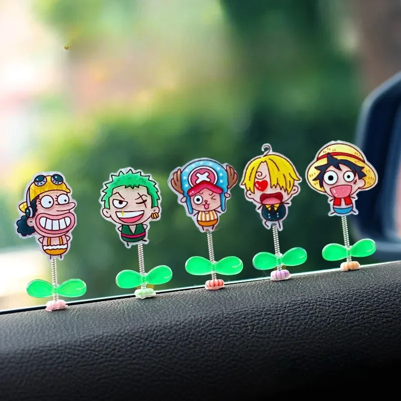 

One Piece Cap Luffy Model Decoration Anime Action Figures Cute Toys Q Figurals Car Desk Dolls Decoration Children Birthday Gifts