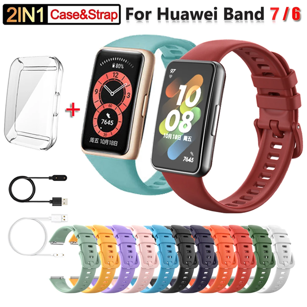 Replacement Strap For Huawei Band 6/7 Strap Silicone Watch Strap For Huawei Band 7 Strap For Huawei Watch Band 6 Bracelet