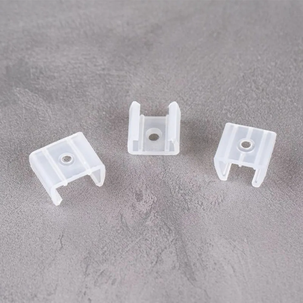 Flexible Neon LED Strip Light Clips For 2835 5050 Waterproof Lights Transparent Plastic Mounting Holder Screw Fastener