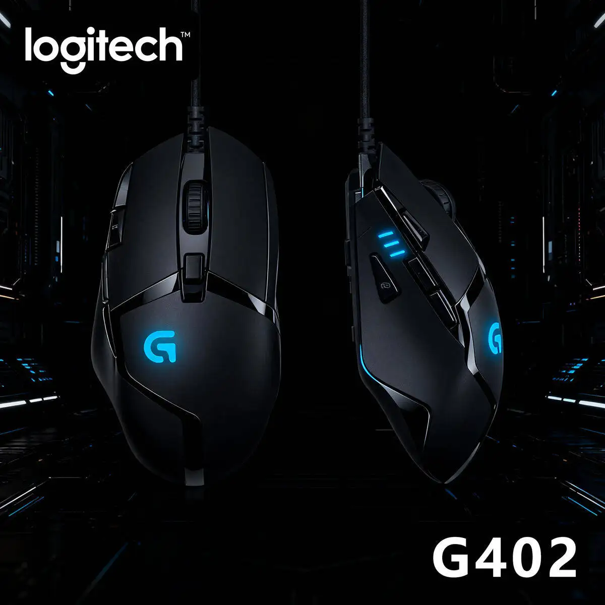 

Logitech G402 Wired FPS Mouse, 4000 DPI Optical Sensor, 8 Custom Buttons, Fusion Engine, 500 IPS, Ergonomic Grip, Windows