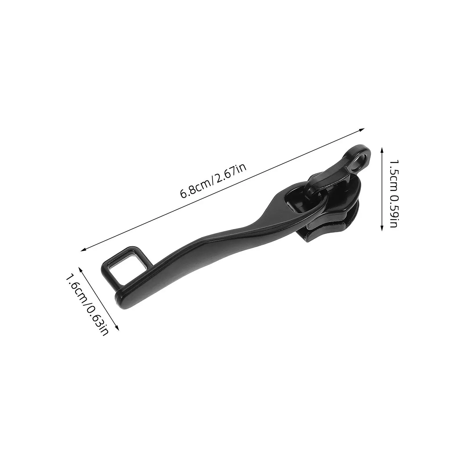 5Pairs Anti-Explosion Zipper Heads Double-Layer Metal Zipper Slider for Luggage Suitcase Backpack Replacement Pulls