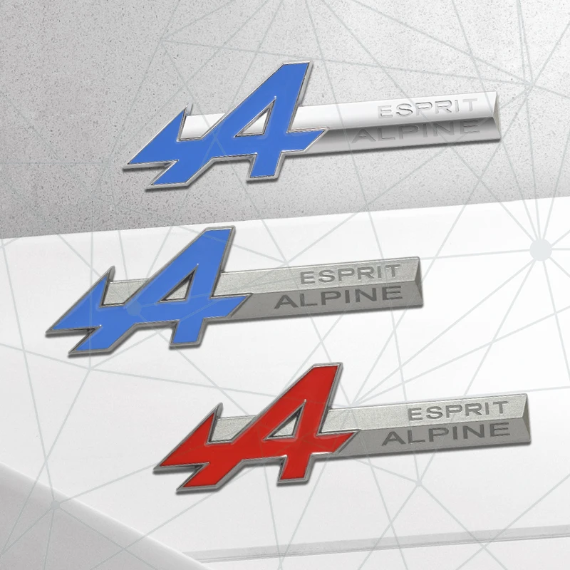 3D Auto Metal A Alpine Badge Car Steering Wheel Emblem Sticker LOGO Decor For Koleos Kadjar Megane 4 Talisman Espace Scenic QM6