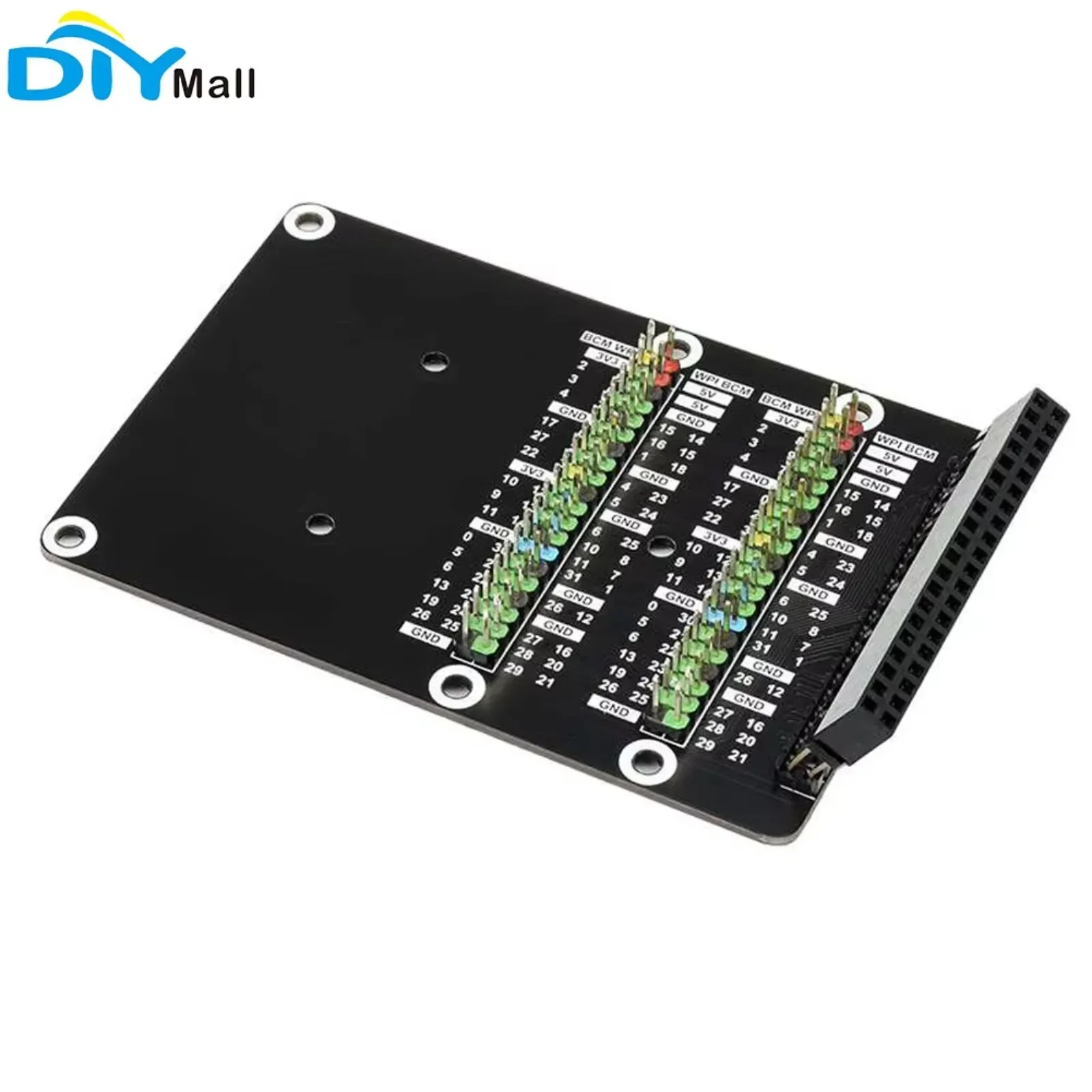 DIYmall Raspberry Pi 400 GPIO Header Adapter - Color-Coded, Special Angled for Easy Expansion Comfortable Use with HATs (1 Pack)