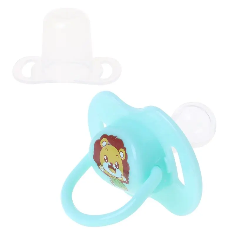 Baby Cartoon Nipple with Handle Grade Silicone Round for Head Pacifier BPA W3JF