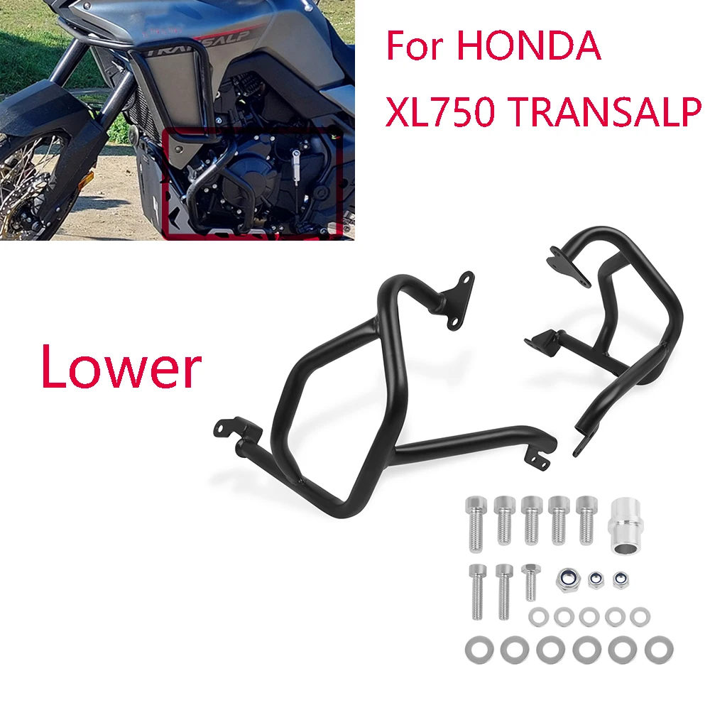 For HONDA XL750 XL 750 TRANSALP 750 2023 2024 Motorcycle Engine Guard Highway Crash Tank Bar Bumper Fairing Frame Protector