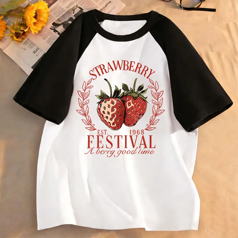 strawberry T Shirts Kids Children's T-shirt Harajuku Hoody for Boys Girls Summer Spring Casual Top Tee