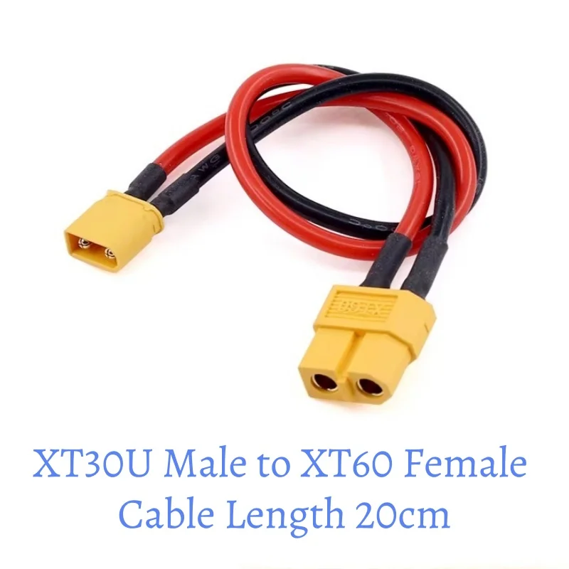 XT30 to XT60 Adapter Cable Male-to-Female Converter 16AWG Silicone Wire RC Model Power Charger Cable XT30 to XT60 New accessorie