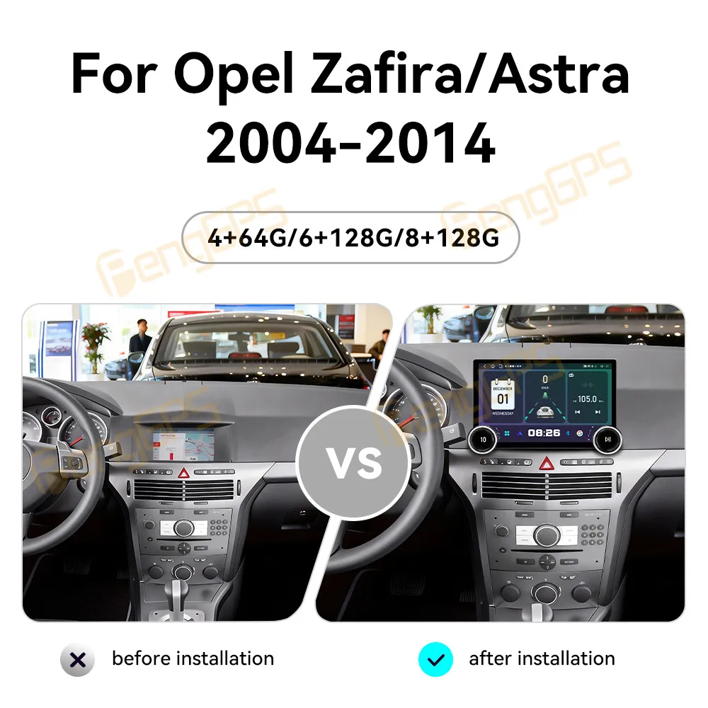 Car Accessories Radio For Opel Zafira Astra 2004-2014 Android Auto GPS Navigation Multimedia Stereo Receiver Head Unit Offline