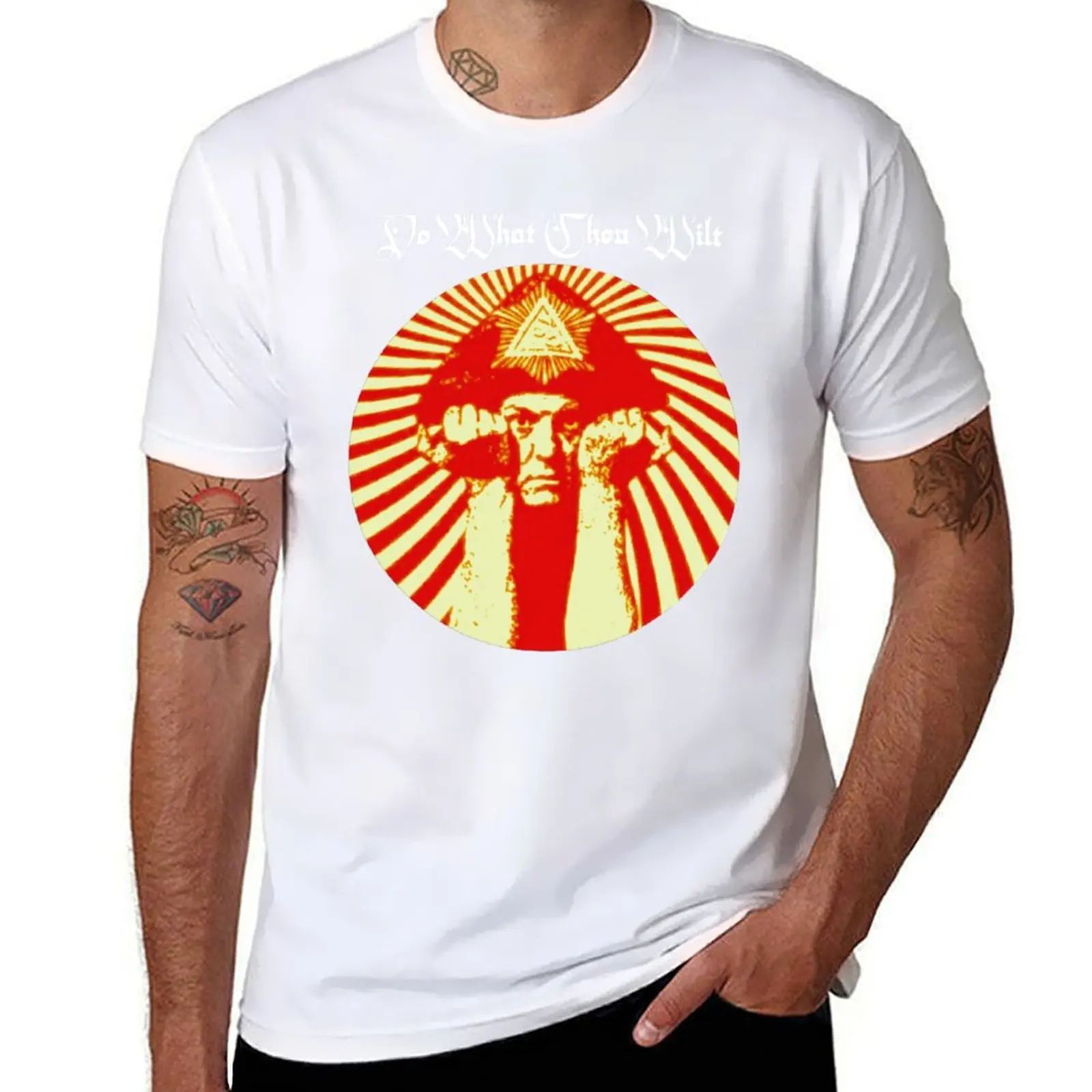 

Do What Thou Wilt - Alister Crowley T-Shirt Fashion Pattern Printed Tee Shirt