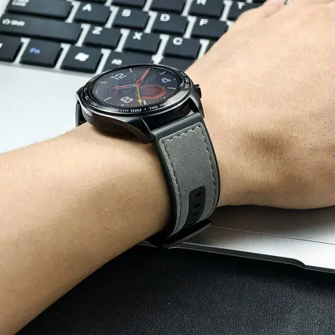 22mm lädersilikonarmband för Huawei Watch GT5 5Pro GT4 46mm ersättningsarmband för Samsung Galaxy Watch 3 45mm Gear S3 46mm 10 best sales armband Samsung Galaxy Watch 3 45mm - №9