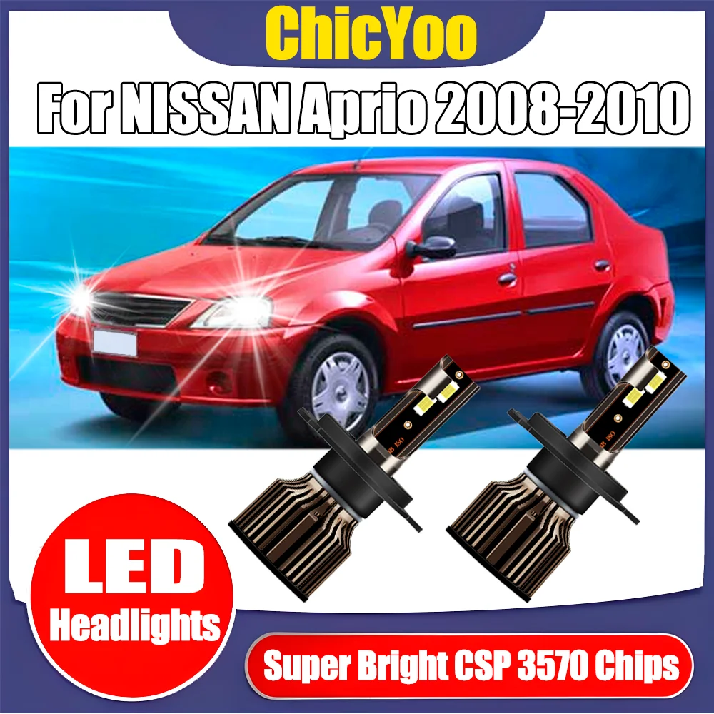

2PCS H4 LED Headlights Plug and Play 20000LM Headlamps 6500K White Car Headlamps 3570 csp chips 12V For NISSAN Aprio 2008-2010