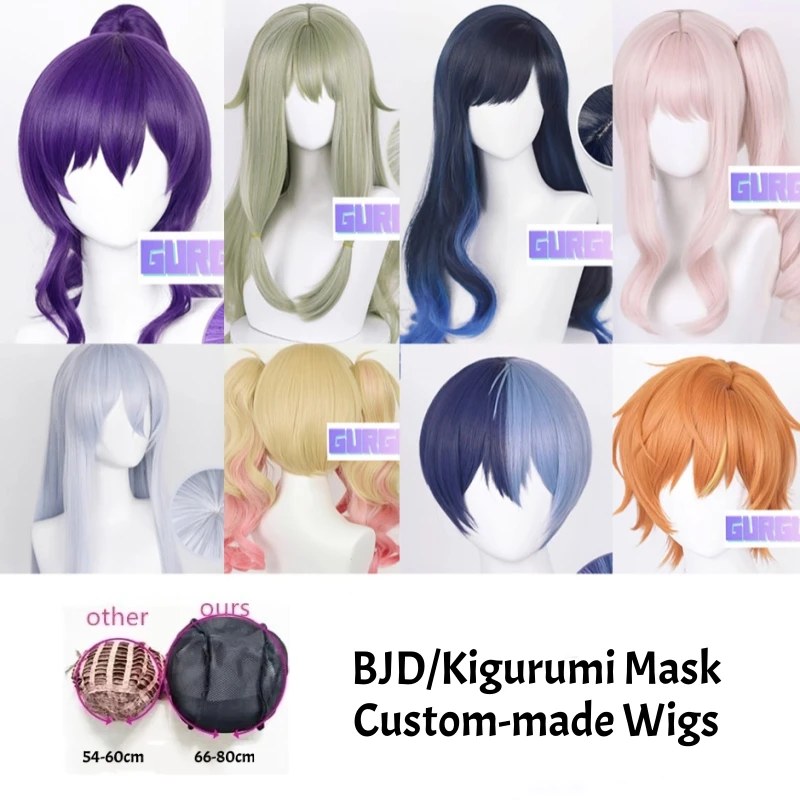 

(GL53) Japan Anime Project Sekai: Colorful Stage! feat. Hatsune Miku Kigurumi Cosplay Mask Customized Hair Wigs