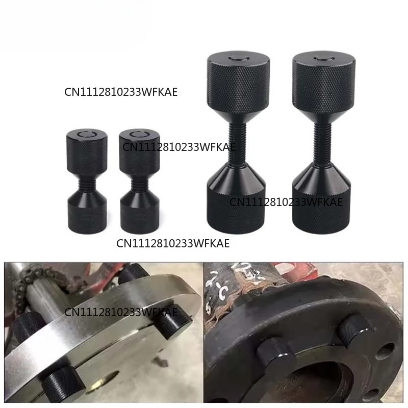 4 Pcs Aluminium Flange Two Hole Pins 1-1/8” Two Hole Alignment Pins & 1-5/8” Detachable Flange Double Hole Pins