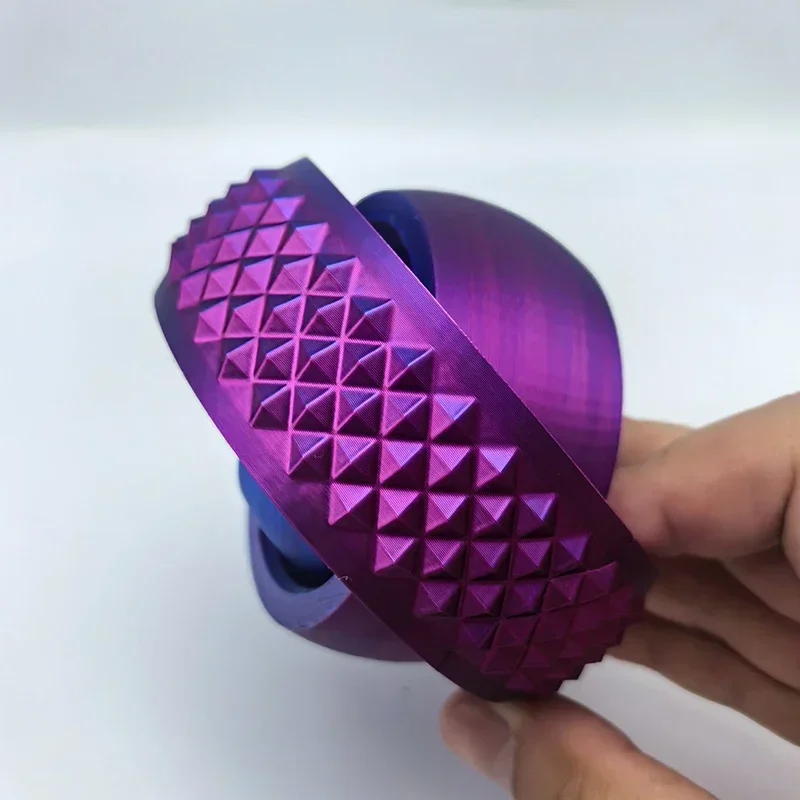 Nowa, drukowana w 3D, obrotowa zabawka kulkowa w kształcie litery O, uniwersalny żyroskop na opuszki palców, rotacja grawitacyjna, zabawka antystresowa, dekompresyjna, fajna zabawka.