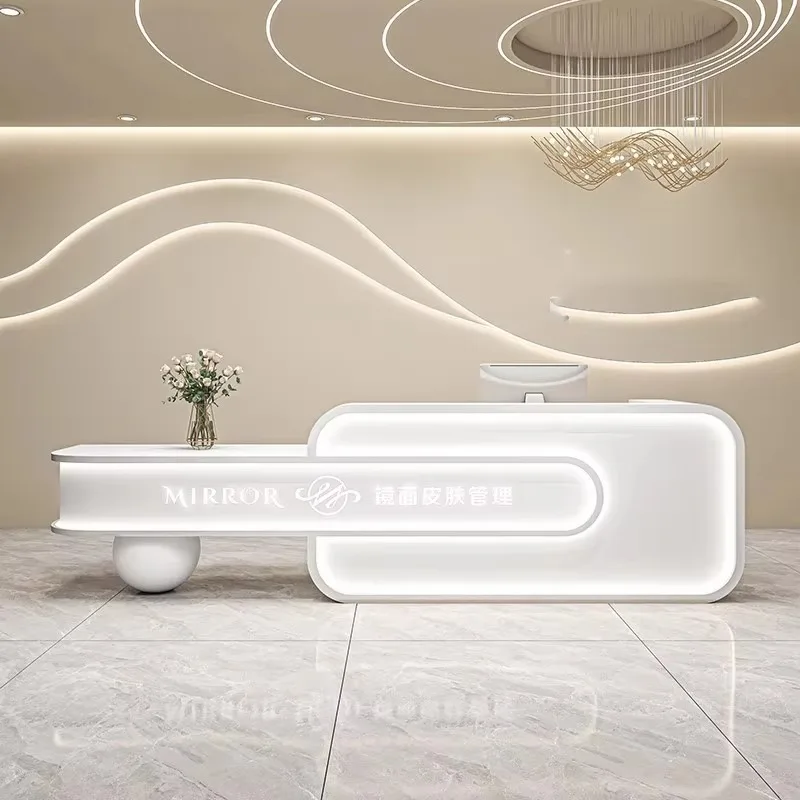 

Beauty Salo, современные стойки регистрации, аксессуары для украшения, стойка регистрации, роскошная коммерческая мебель Escritorio De Recepcion