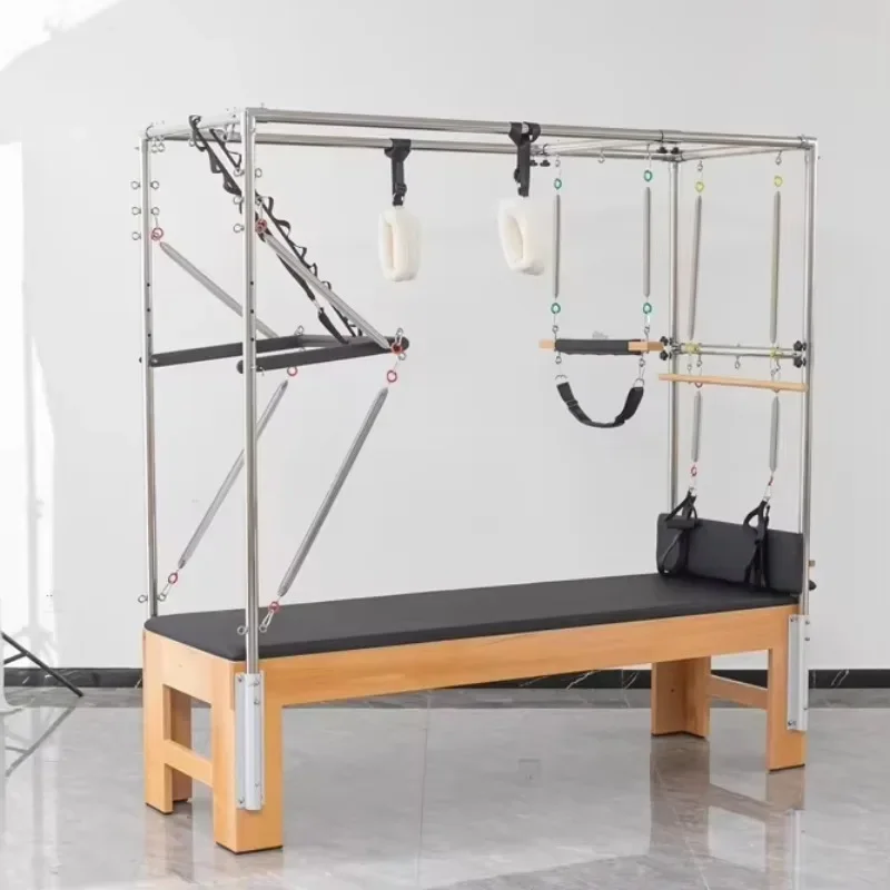 

XMSJ Durable Portable Oak Wood Reformer Home Use Indoor Fitness Pilates Reformers Body-Specific Springs For Gym Applic