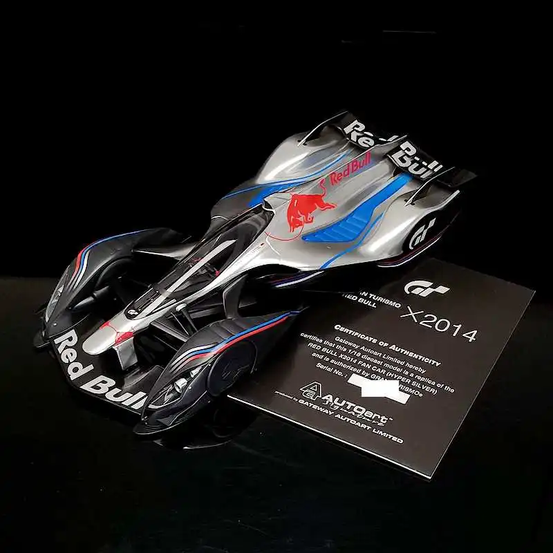 AUTOart-Sebastian vettel Red Bull X2010/ X2014 Fan Diecast Car Model, 1:18 Escala Modelo Collectible, Presentes de Férias