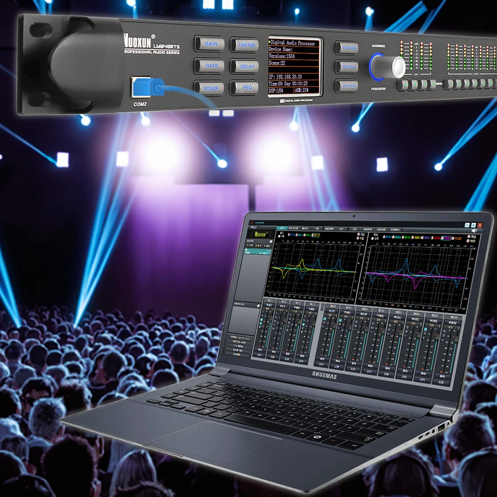 96K Sample Rate Dsp Audio Outdoor Speaker Broadcasting DSP Audio Speaker Management Digital Processor