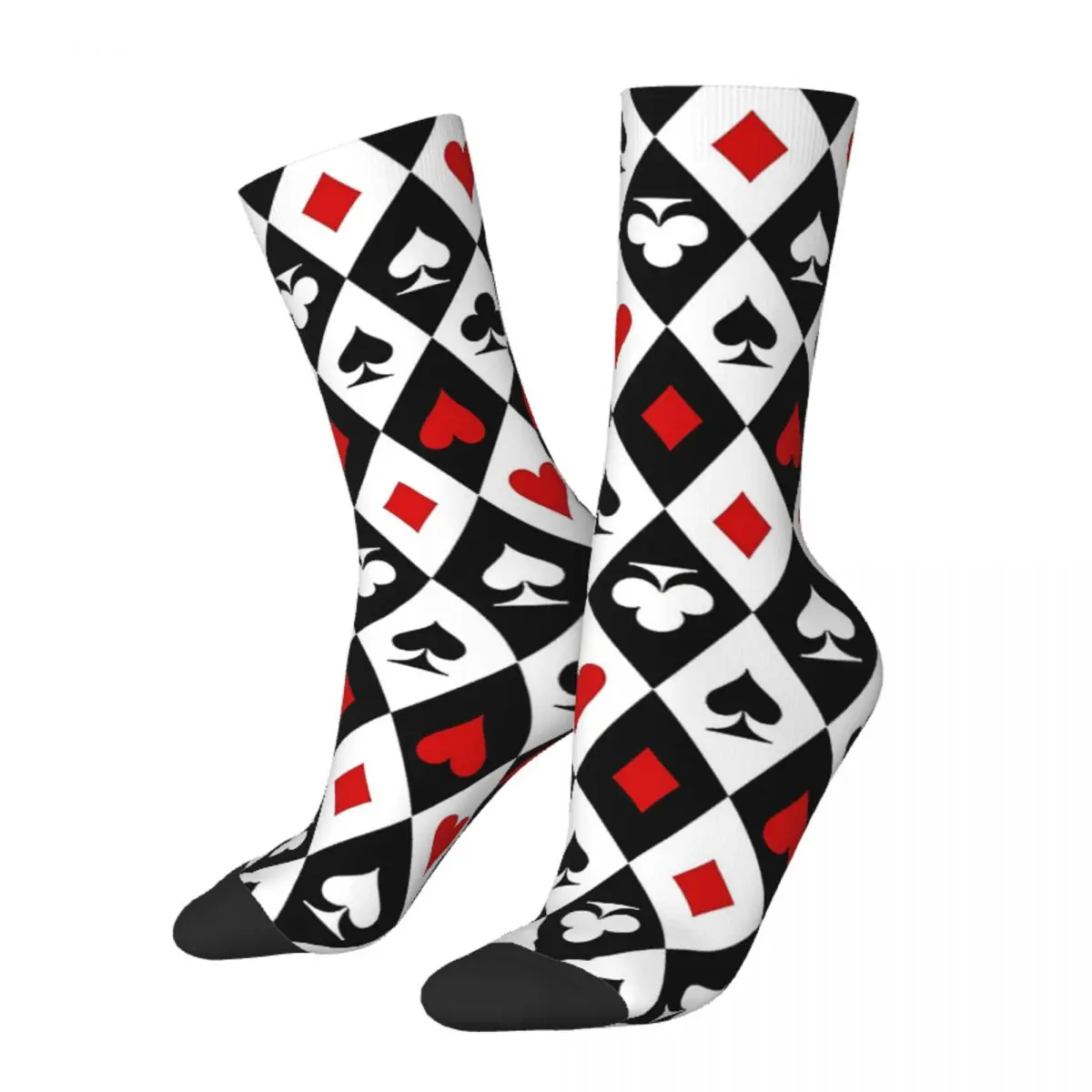 

Happy Men's Socks Playing Cards Suit Symbols Retro Harajuku Hip Hop Casual Pattern Crew Crazy Sock Gift Printed