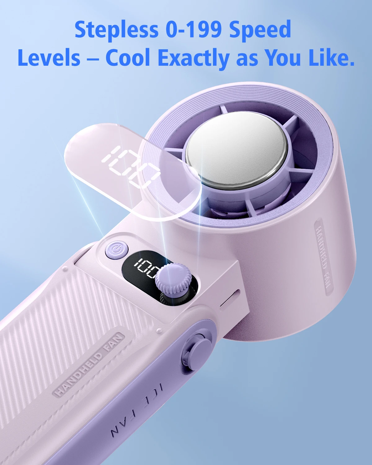 Eary handventilator met 6000 mAh batterij-aangedreven 100 snelheden verstelbare opvouwbare persoonlijke ventilator digitaal display cadeaus voor dames kinderen