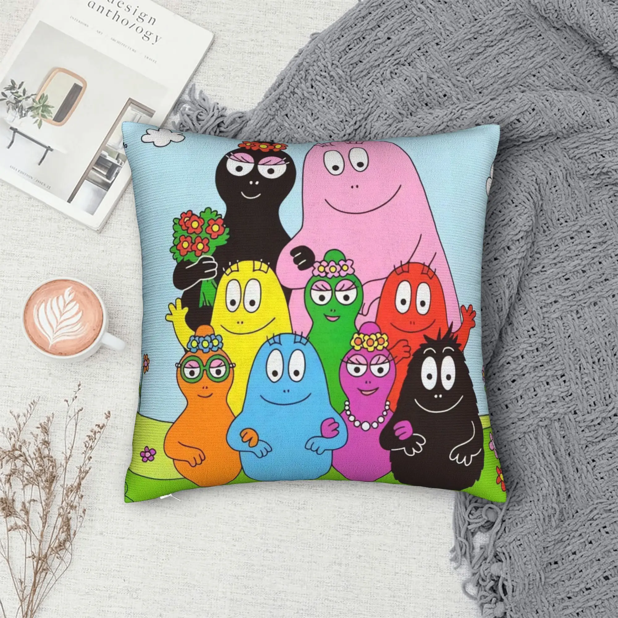 Barbapapa Barbamama Pillow Cover  Vintage Pillow Case For Wedding Party Home Decor Design Cushion Cover Gift
