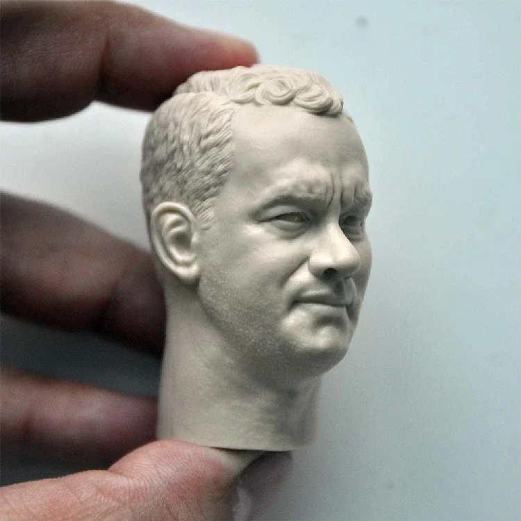 1/6 Die Cast Resin Picture Model Assembly Kit Tom Hanks Exquisite Head Carving (55mm) Unpainted Free Shipping