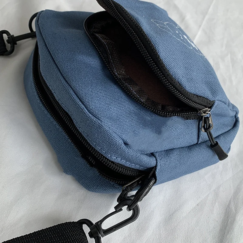 Bolsa tiracolo de lona coelho para senhoras, bolsa mensageiro casual para telefone vintage, bolsa de ombro para meninas, estudante, 1pc