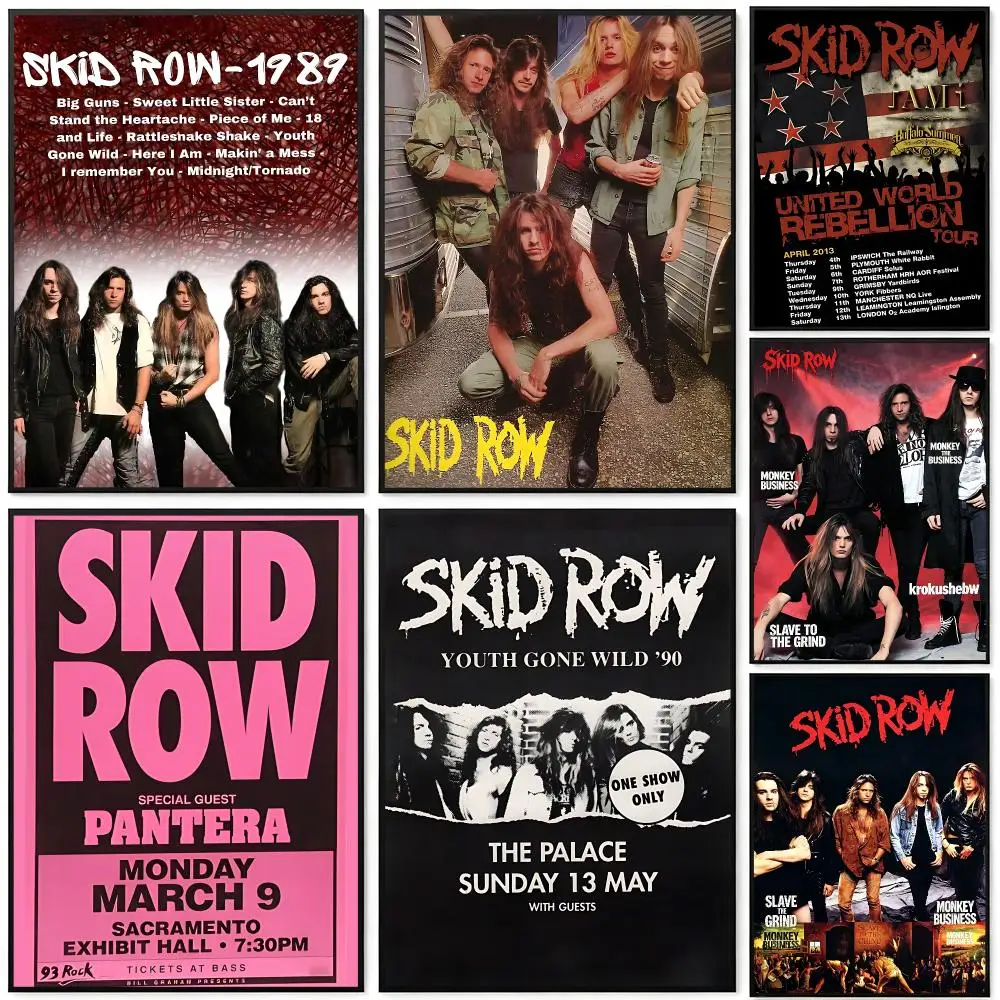 music Skid Row Poster Poster HD Frameless Fresh Natural Style Wall Art Home Decor For Living Room Bedroom Gift
